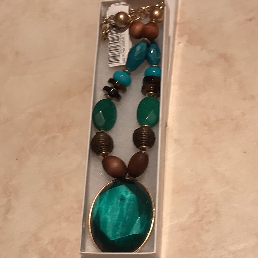 NWT SOUTHERN LIVING JEWEL GENUINE STONE NECKLACE GORGEOUS CHUNKY - Picture 12 of 13